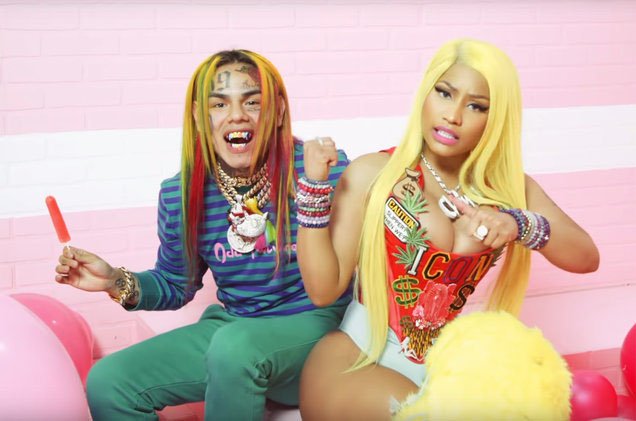 HustleTv.tv-6ix9ine-Nicki-Minaj-Shares-Candy-Land-Themed -Video-FEFE