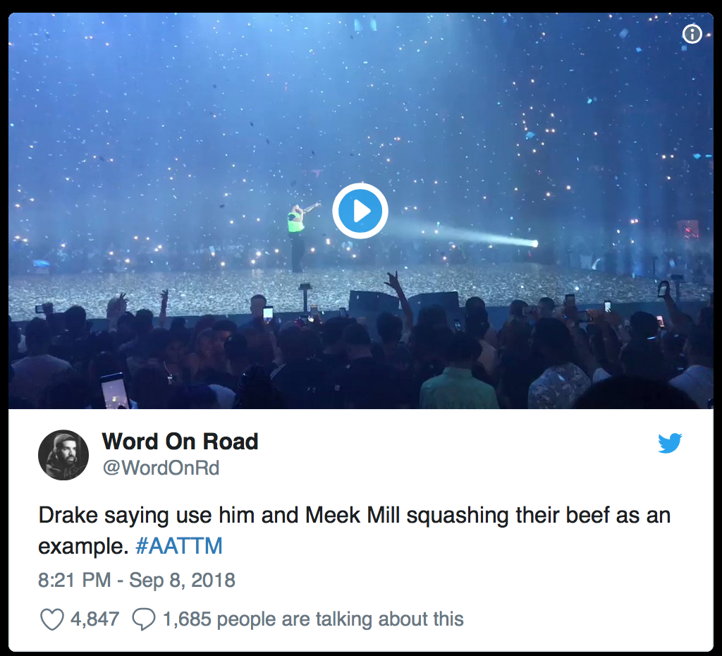 HustleTV.tv BEEF SQUASH OFFICIALLY MEEK MILL & DRAKE PERFORM ON STAGE TOGETHER